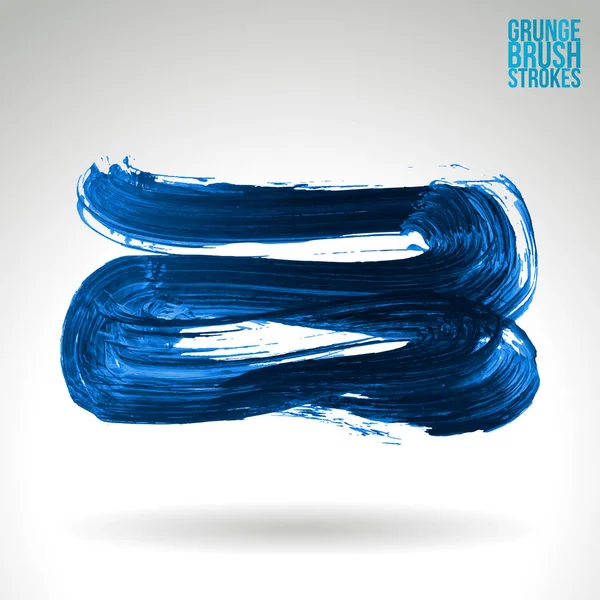 Abstract Blue Brush Strokes Vector Illustration — Stock Vector