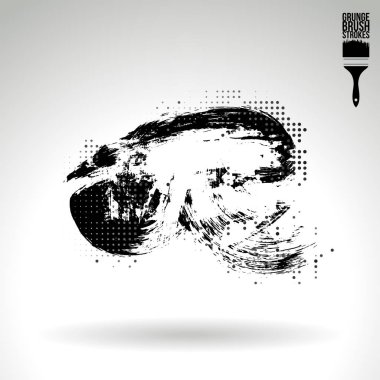 Soyut fırça vuruşları, vektör arka planı