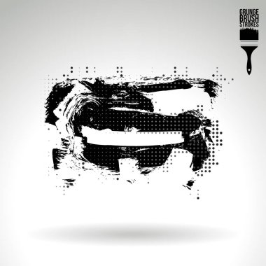 Soyut fırça vuruşları, vektör arka planı