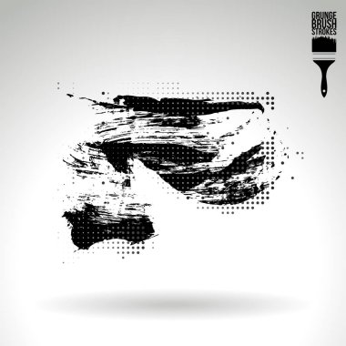 Soyut fırça vuruşları, vektör arka planı