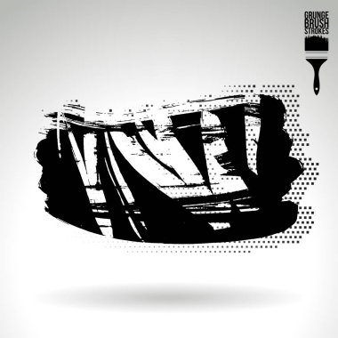 Soyut grunge fırça vuruşları, vektör arka plan