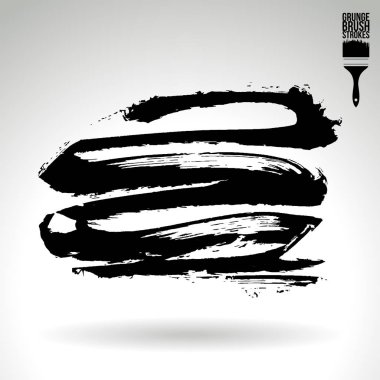 Soyut grunge fırça vuruşları, vektör arka plan