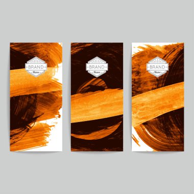 Soyut grunge fırça vuruşları, vektör arka plan