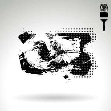 Soyut fırça vuruşları, vektör arka planı