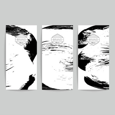 Soyut grunge fırça vuruşları, vektör arka plan