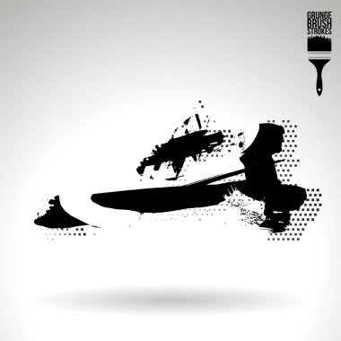 fırça vuruş siyah vektör arka plan