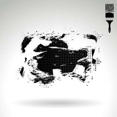 Soyut fırça vuruşları, vektör arka planı