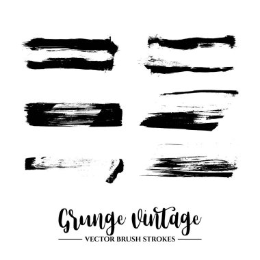 Soyut grunge fırça vuruşları, vektör arka plan