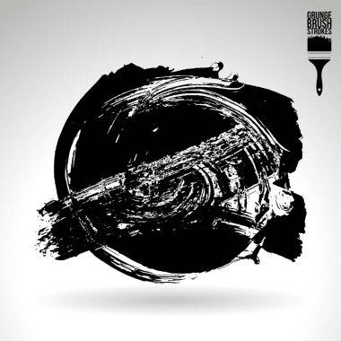 Soyut grunge fırça vuruşları, vektör arka plan