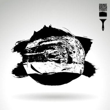 Soyut grunge fırça vuruşları, vektör arka plan
