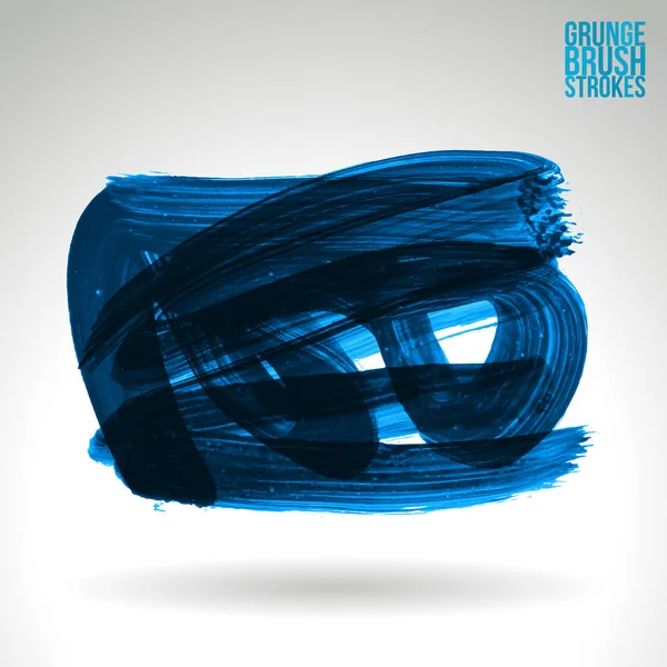 Abstract Blue Brush Strokes Vector Illustration — Stock Vector