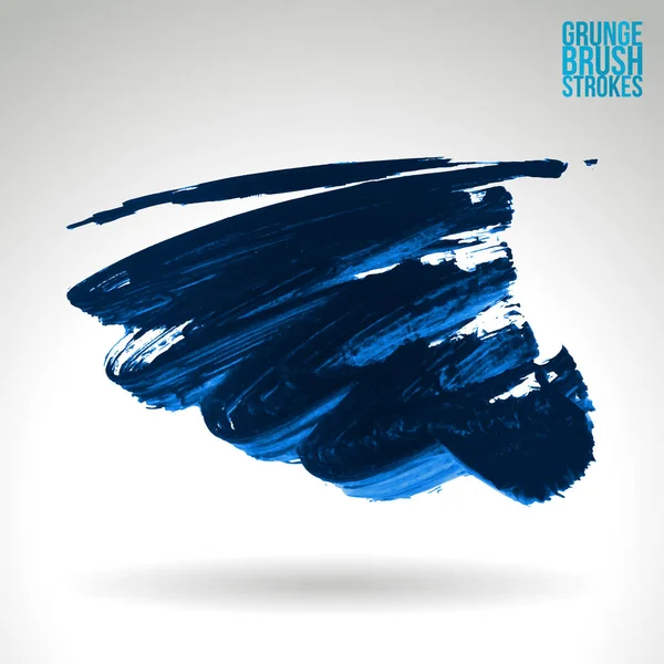 Abstract Blue Grunge Brush Strokes Vector Background — Stock Vector