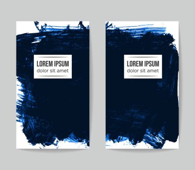 Soyut Mavi grunge fırça vuruşları, vektör arka plan