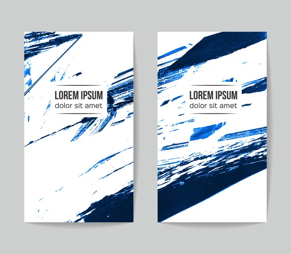 Soyut Mavi grunge fırça vuruşları, vektör arka plan