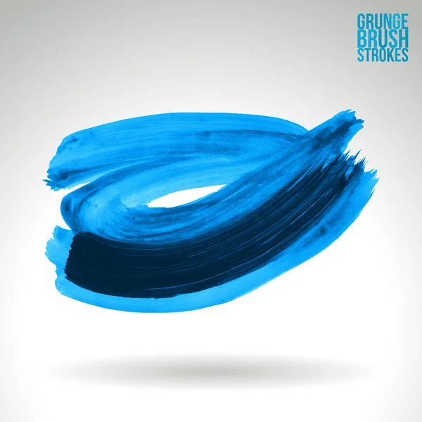 Grunge Brush Strokes Blue Paint Vector Illustration — Stock Vector