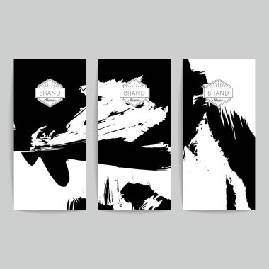 Soyut grunge fırça vuruşları, vektör arka plan