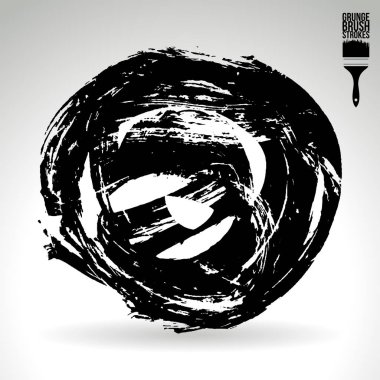 basit soyut siyah beyaz boya yuvarlak nokta