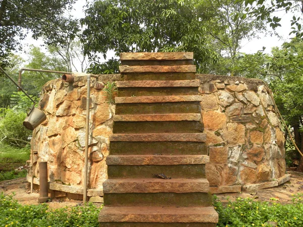 Pozo Agua Hormigón Tradicional Aldea India — Foto de Stock