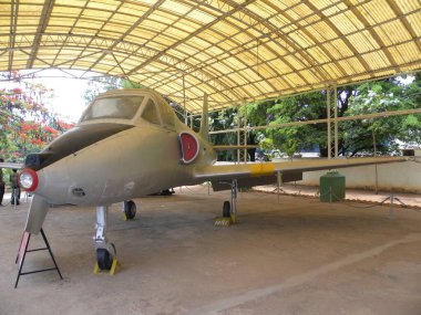 HAL Havacılık Müzesi 'nde Dr. V. M. Ghatage önderliğinde tasarlanan ve geliştirilen eski Kiran uçağı.