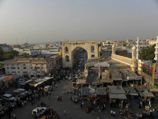 Blick Auf Hyderabad Von Der Spitze Des Charminar — Stockfoto