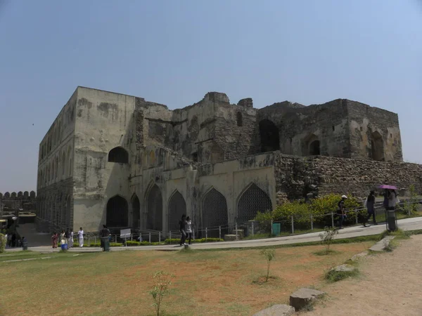 Kalenin Antik Kalıntıları Golconda Kalesi — Stok fotoğraf