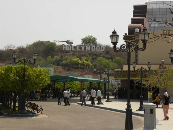 Nachbau Der Hollywood Hills Der Filmstadt Ramoji — Stockfoto