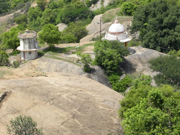 Vue Paysage Des Tours Guet Depuis Sommet Colline Ramadevara Betta — Photo