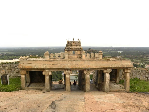 Ancienne Porte Couleur Marron Temple Odegal Basadi Jain Sur Complexe — Photo