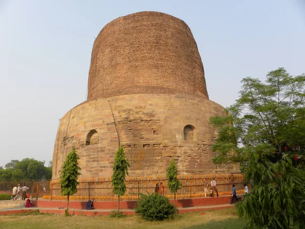 Dhamek Stupa Sarnath Índia — Fotografia de Stock