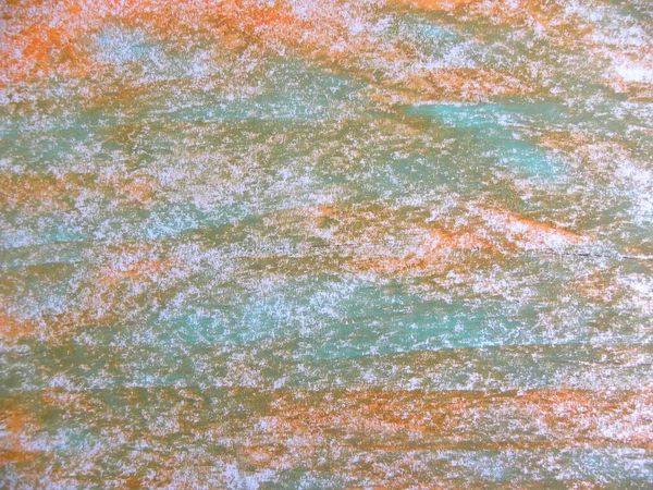 Blue Orange Color Oil Pastel Textured Background — Stock Photo, Image