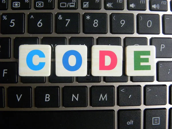 Code Word Sur Fond Clavier — Photo