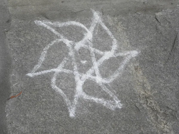 Conception Rangoli Sur Route — Photo