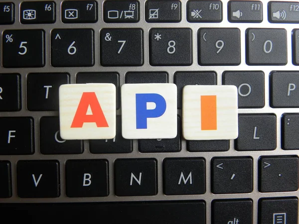 Abbreviation API (Application Programming Interface) on keyboard background