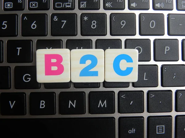 Abréviation B2C Business Consumer Sur Fond Clavier — Photo