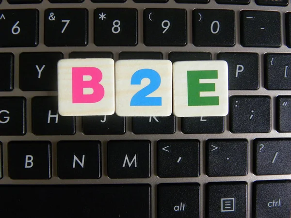 Abbreviation B2E Business Employee Keyboard Background — Stock Photo, Image