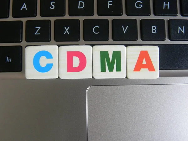 Abbreviation Cdma Code Division Multiple Access Keyboard Background — Stock Photo, Image