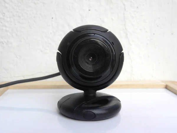 Negro Color Pequeño Webcam —  Fotos de Stock