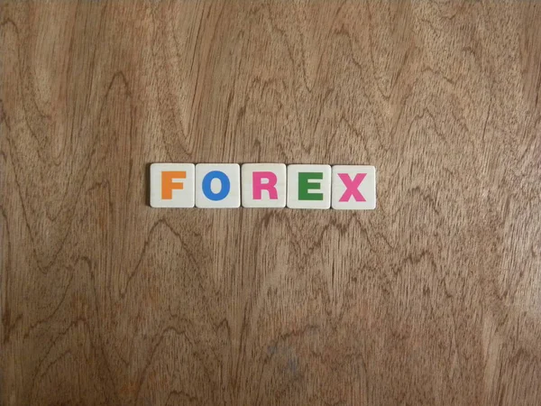 Palabra Forex Sobre Fondo Madera —  Fotos de Stock