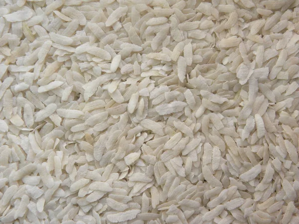 White Color Dry Flattened Rice Flakes — Stock Photo, Image