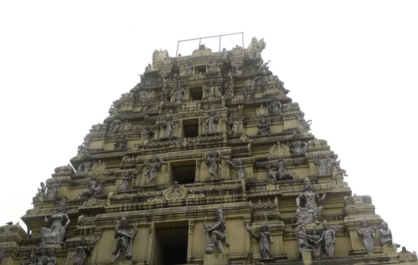 Gopuram Del Templo Del Toro Nandi Templo Dodda Basavana Gudi —  Fotos de Stock