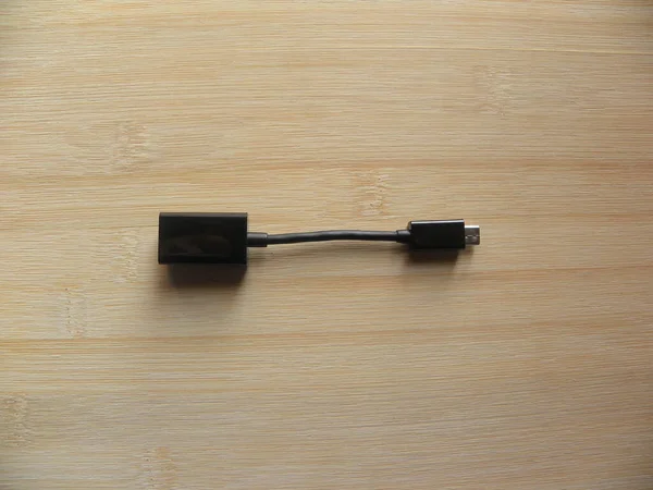 Preto Cor Macho Micro Usb Para Fêmea Cabo Extensão Usb — Fotografia de Stock