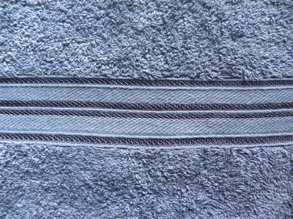 Colore Blu Nero Asciugamano Cotone Con Texture Sfondo — Foto Stock