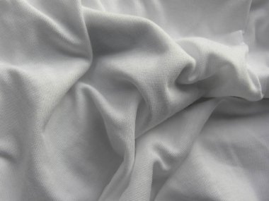Kırışık beyaz pamuklu kumaş
