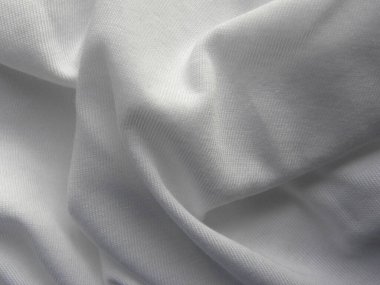 Kırışık beyaz pamuklu kumaş