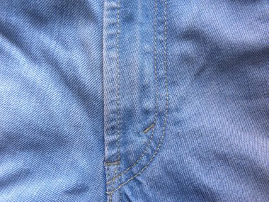 Açık mavi kotla çevrili J-ditch sinek fermuarı