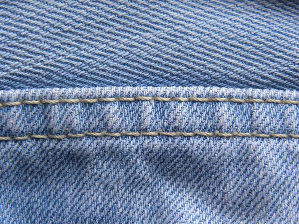 Açık Mavi Kot Pantolona Dikiş — Stok fotoğraf