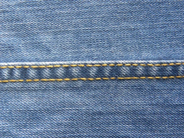 Lock Stitch Blue Color Jeans — Stock Photo, Image
