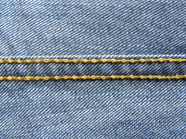 Kettennähte Blauen Jeans — Stockfoto