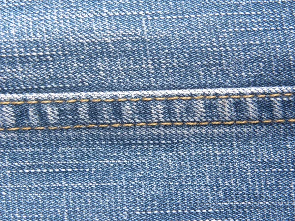 Doppelt Überlappende Naht Blue Denim Jeans — Stockfoto