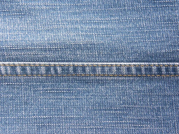 Doppia Cucitura Lappata Jeans Blu Denim — Foto Stock